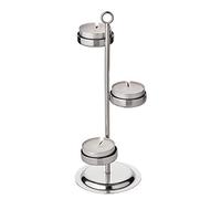 EDZARD Portacandele Denver, in acciaio inox nichelato, altezza 21 cm, adatto come inserto per lanterne e luci a vento