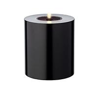 EDZARD Portacandele in vetro Cornelius nero, altezza 9 cm, diametro 8 cm, resistente al calore fino a 90 gradi