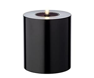 EDZARD Portacandele in vetro Cornelius nero, altezza 9 cm, diametro 8 cm, resistente al calore fino a 90 gradi