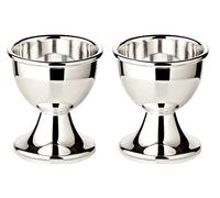 EDZARD Portauovo Classo (altezza 5 cm) in argento pesante, forma classica, per uovo da colazione, Pasqua, tavola per colazione (2 pezzi)