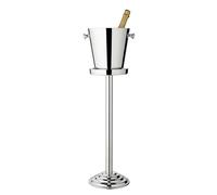 EDZARD Refrigeratore per spumante Sevilla con supporto (altezza 85 cm), acciaio inossidabile, con manici, per 1 bottiglia - Per vino o champagne - Secchiello per il ghiaccio