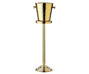 EDZARD Secchiello per spumante Capri oro - rinfrescatore per bottiglie di champagne con supporto - refrigeratore per bevande per 1 bottiglia - ciotola per vino, spumante e cubetti di ghiaccio