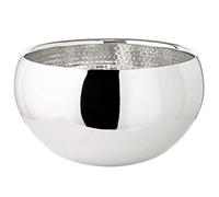 EDZARD Secchiello per spumante Enea (Ø 35 cm, H 20 cm), acciaio inox lucido a specchio, interno martellato, per 3 bottiglie - secchiello per champagne, secchiello per vino