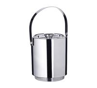 EDZARD Secchio per ghiaccio Seattle (altezza 16 cm, 3,2 Litri) con coperchio e inserto, in acciaio inox lucidato a specchio