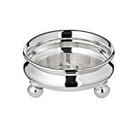 Edzard Set da 3 Ciotolinas Santa (diametro 8 cm, altezza 4 cm) con piedini, argentata a strato spesso, materiale di base ottone - Ciotola per snack, noci, dolciumi