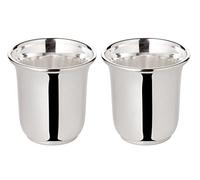 EDZARD Set di 2 bicchieri da liquore Cuno (altezza 5 cm, 4 rgentati pesanti, realizzati a mano, in argento, per liquori, frutta, ouzo