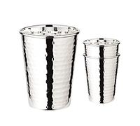 EDZARD Set di 2 bicchieri d'argento Mido, martellati, argentati, altezza 10 cm