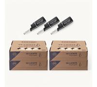 EDZARD - Set di 200 lumini e 3 mini accendini, durata 8 ore, in paraffina, per porta candele in vetro, colore bianco Accendini inclusi. Candene e co