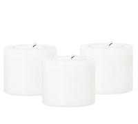 EDZARD Set di 3 portacandele Cornelius (altezza 5 cm, diametro 6 cm), resistente al calore fino a 90°, in plastica robusta e sostenibile