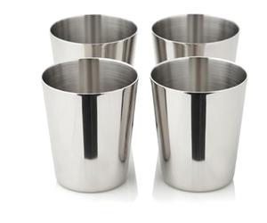 EDZARD Set di 4 bicchieri da grappa Boy, placcati in argento, altezza 4,5 cm, capacità 2 cl