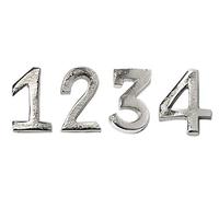 Edzard Set di 4 Spilla per Candele numeros 1-4, Colore Argento, Altezza 4 cm, Decorazione per Candele d'avvento