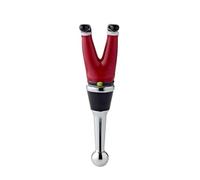 EDZARD Tappo per bottiglie di Babbo Natale, altezza 10 cm, per champagne, vino e spumante, in vetro di Murano, fatto a mano