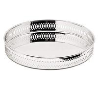Edzard Vassoio da Portata Coro, Rotondo, Argento pregiato Placcato, antiossidante, Diametro 23 cm, Altezza 3,5 cm