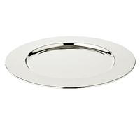 Edzard Vassoio decorativo Carla, argento nobile e resistente all'ossidazione, con bordo filettato, Ø 30 cm