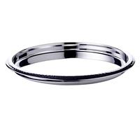 EDZARD Vassoio Orlando (diametro 35 cm) rotondo, in acciaio inox lucidato a specchio, vassoio decorativo (fatto a mano, possono verificarsi piccole irregolarità dovute alla fabbricazione)