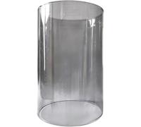 EDZARD Vetro di ricambio scuro per candelabri serie Masha e Bamboo, altezza 15 cm, diametro 10 cm, vetro antivento, cilindro in vetro senza fondo