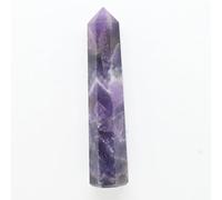 EDZZEL Bacchette di cristallo ametista punta 6 sfaccettate Torre esagonale Reiki pietre per la decorazione da 3,5 a 12,7 cm - 1 pezzo