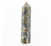 EDZZEL Labradorite Crystal Gemstone Wands Point 6 Torre sfaccettata esagonale Reiki pietre per la decorazione da 3,5 a 12,7 cm - 1 pz