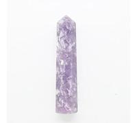 EDZZEL Lepidolite Crystal Gemstone Wands Point 6 Torre sfaccettata esagonale Reiki pietre per la decorazione da 3,5 a 12,7 cm - 1 pezzo