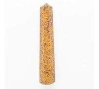EDZZEL Mariam Jasper Crystal Gemstone Wands Point 6 Torre sfaccettata esagonale Reiki pietre per la decorazione da 3,5 a 12,7 cm - 1 pezzo