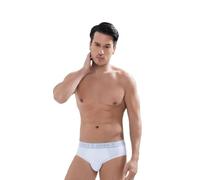 EE ESSENZA 6 Slip Uomo - Tessuto Ultra Morbido con Tecnologia No-Mark | Confezione da 6 Capi cod. ES3101(Bianco,L)