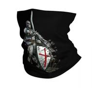 EEAAUUWE Cavalieri Templari Guerriero Bandana Scaldacollo per Sci Corsa Uomini Donne Wrap Sciarpa Medievale Scudo Templare Croce Passamontagna Scaldamuscolo