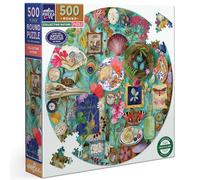 eeBoo Collecting Nature adulto Puzzle rotondo 500 pezzi in cartone riciclato e inchiostro vegetale-Diametri 58,5 cm, PZF110