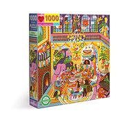 eeBoo- Crocodile 1000 Pezzi Familly Diner Night-Puzzle Adulto in Cartone Riciclato-PZTFAM