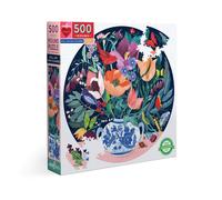 eeBoo: Pezzo e Amore Natura Morta con Fiori 500 Pezzi Cerchio Rotondo J