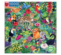 eeBoo: Piece and Love - Puzzle quadrato per adulti e famiglie, 1000 pezzi, foresta pluviale amazzonica, include pezzi lucidi e robusti e polvere minima