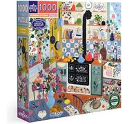 eeBoo Morning Kitchen Cartone Riciclato-Puzzle Colorato 1000 Pezzi-Dimensioni 58,5 cm di lato, PZTMNK