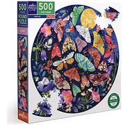 eeBoo - Round Puzzle 500 pcs - Moths - (EPZFMOT