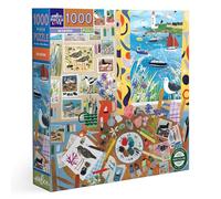 eeBoo - SEABIRDS Volwassen gerecycled karton - kleurrijke puzzel 1000 stukjes me