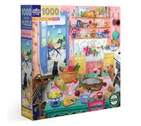 eeBoo- Pink Kitchen Adulti, Cartone Riciclato, Puzzle da 1000 Pezzi, la Cucina Rosa-PZTPNK, Colore