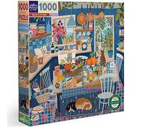 eeBoo Puzzle da 1000 pezzi, puzzle da cucina blu per adulti, quadrato, 58,4 x 58,4 cm, realizzato con cartone riciclato e inchiostro a base vegetale