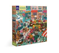 Eeboo Puzzle English Green Market, 1000 pezzi in cartone riciclato, verde