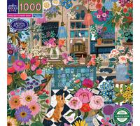 Eeboo - Puzzle da 1000 pezzi inglese Flower Shop - Puzzle per adulti, 1000 pezzi in cartone, dimensioni del puzzle, 58,4 x 58,4 cm