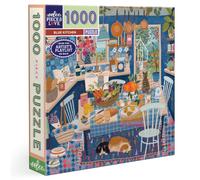 eeBoo - Puzzle quadrato Blue Kitchen da 1.000 pezzi, 58 x 58 cm