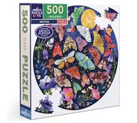 eeBoo - Round Puzzle 500 pcs - Moths - (EPZFMOT