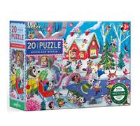 eeBoo Woodland Winter - 20 Piece Puzzle - 15 x 11 Kids Jigsaw, Glossy Pieces, Pr