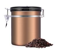 eecoo Barattolo Caffè 1.5 L Contenitore Ermetico Caffe Vault Contenitore in Acciaio Inox, Valvola Unidirezionale Contenitore Sottovuoto, Contenitore in Acciaio Inox