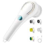 Eectric Scrubber per la pulizia, spazzola elettrica portatile senza fili con 5 testine sostituibili per vasca/cucina/bagno/pavimento/piatti/auto/scarpe/vetro