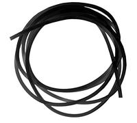 Eeddoo®, piercing in PTFE, cordoncino in nero o bianco, ideale per primo utilizzo, particolarmente adatto per chi soffre di allergie, anallergico in bioplastica bioflex di etilene tetrafluoroetilene, 3 dimensionni: 10, 50, 100 m, senza, colore: 1,6 mm | 100 cm | BK - Black / Schwarz, cod. 99614