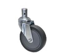 EEEBLBXNQ 1 pz. Fibbia for palo Rotondo da 5 Pollici for barella Medica for Ambulanza, Ruote universali silenziose in PVC/TPR 28 mm con Freno(TPR-Universal Wheel)