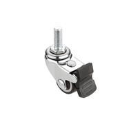 EEEBLBXNQ 1 pz. Ruote girevoli Piccole da 1" con Profilo e Freni, Set di 4 Ruote silenziose Senza segni sul Pavimento for Carrello(M8x20mm Type 2)