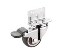 EEEBLBXNQ 1 pz. Ruote/rotelle Laterali Tipo L Mute con Cuscinetti Anti-avvolgimento for Culla, portafiori, Tavolo in Legno(with Brake,1.5 inch)