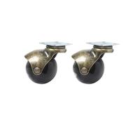 EEEBLBXNQ 2/4 Pezzi 2 Pollici Ruote girevoli in Gomma Nera con Cuscinetto da 50 mm for Sedia Ufficio Divano Piattaforma(2PC-Without Brake,2 inch)