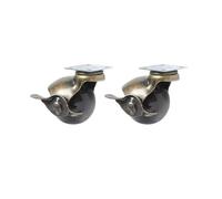 EEEBLBXNQ 2/4 Pezzi 2 Pollici Ruote girevoli in Gomma Nera con Cuscinetto da 50 mm for Sedia Ufficio Divano Piattaforma(2PC-with Brake,1.5 inch)