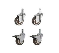 EEEBLBXNQ 4 Pezzi Ruote girevoli universali con Barra Girevole for carrelli for mobili, banchi da Lavoro, della Spesa(2 Universal 2 Brake,1.0 inch)
