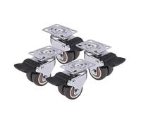 EEEBLBXNQ 4 Ruote girevoli da 1,5"/2" in Gomma Morbida for mobili con Freno for Carrello Piattaforma(4PCS with Brake,1.5 inch)